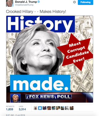 Illustration for article titled Donald Trump's Top 10 Most Racist Conspiracy Tweets